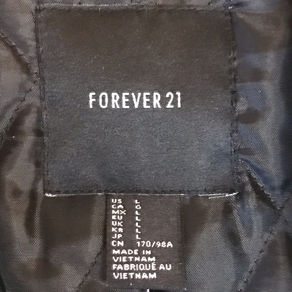 NWT Forever 21 Grey Boucle Jacket with Oversized Collar - Picture 4 of 7